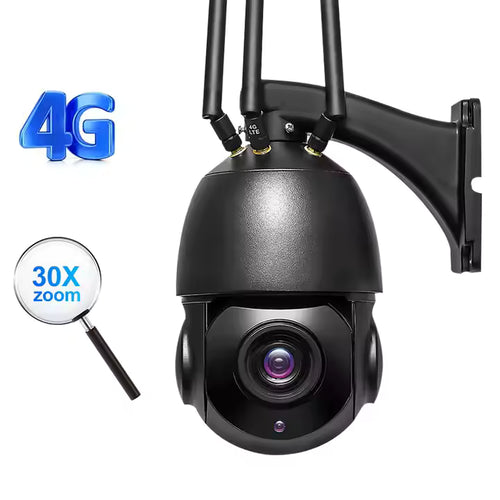 Ip Cam 30X Zoom With Gsm Sim Card Ptz Security Cameras 150M Long Range 4G Auto Tracking Camera